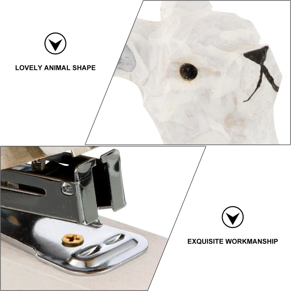 Mini Wooden Stapler Lovely Animal Shape Stapler Carved Stapler