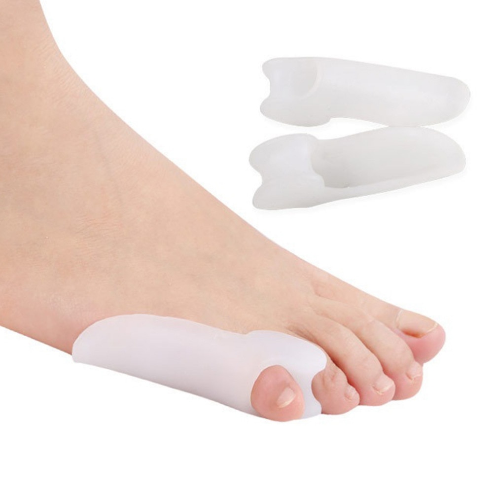 1 par Pouco Dedo Mindinho Do Pé Polegar Para O Uso Diário de Correção Hálux Valgo Silicone Gel Toe Joanete Guarda Cuidados Com Os Pés separador do dedo do pé