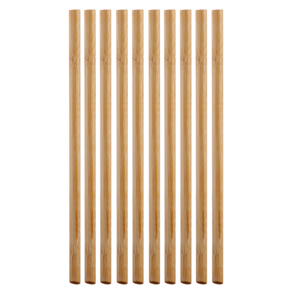Sorbetes reutilizables de bambú orgánico 10 Uds. Con cepillo de fibra de coco 20cm 8 "pajita para beber, bolsa de pajita Biodegradable para niños y adultos: A3