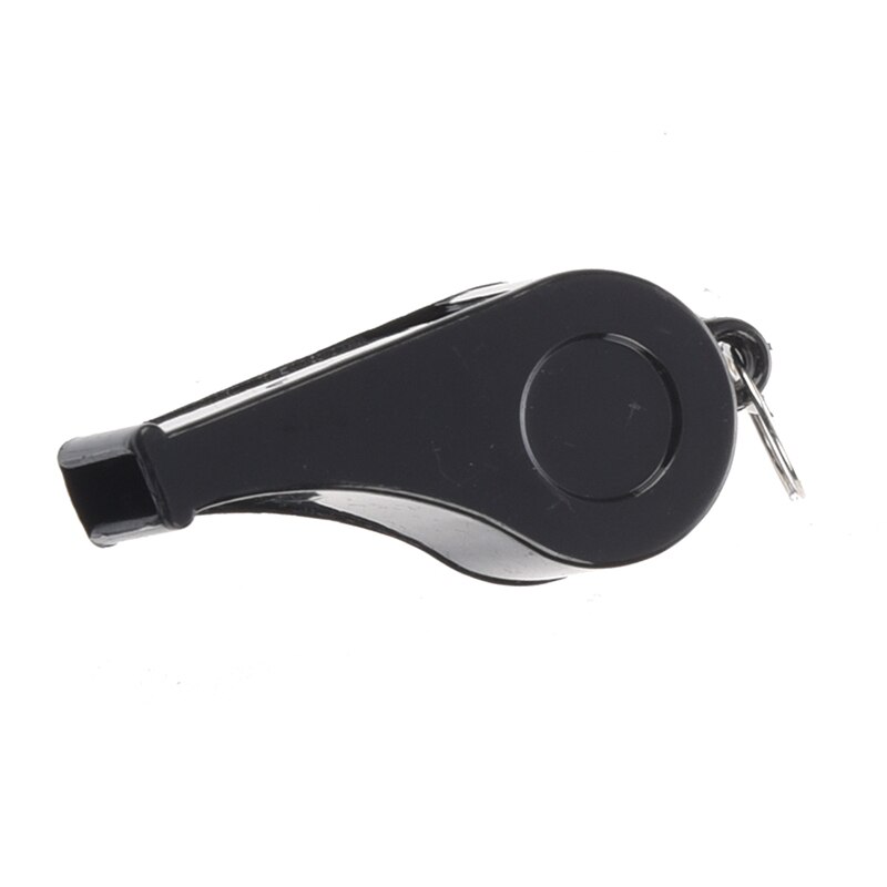 Sodial(r ) 2 stück fußballschiedsrichterpfeife aus schwarzem kunststoff mit halsband