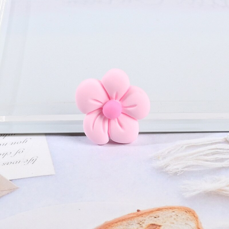 20 Stuks Resin Simulatie Kleurrijke Bloem Telefoon Case Decor Diy Sieraden Accessoires Haarspeld Haar Touw Thuis Handgemaakte Decoraties: Pink