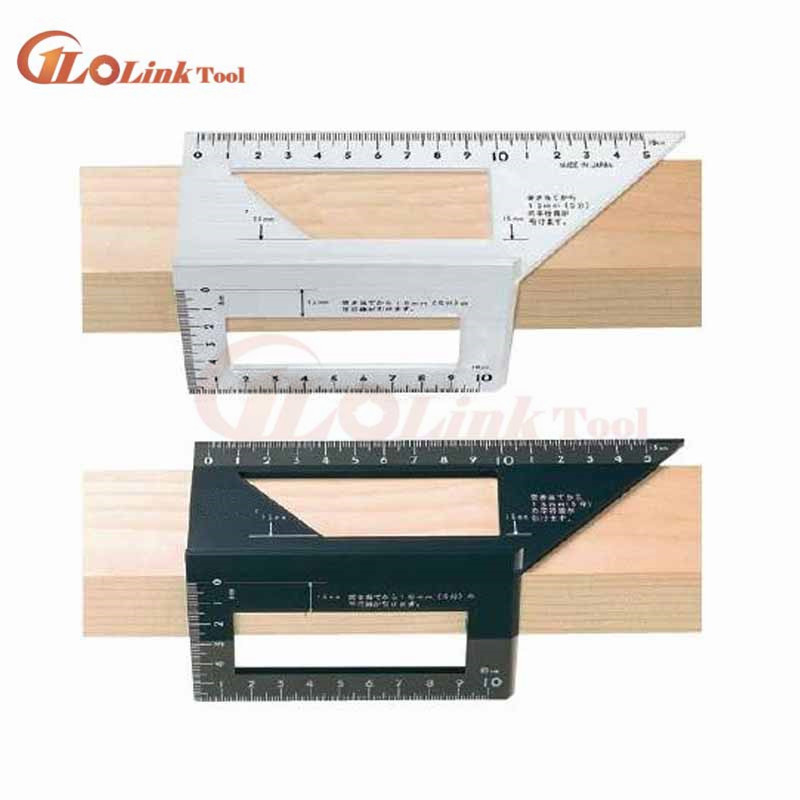 Hout Tool Japanse Aluminium Houtbewerking Multifunctionele Vierkante 45 Graden 90 Graden Gauge Heerser