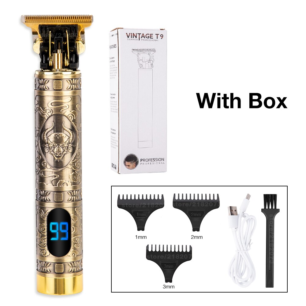 Tondeuse Voor Mannen Oplaadbare Boeddha Dragon Professionele T Scheerapparaat Baard Trimmer Haar Snijmachine Outliner Haar Trimmer: USB D