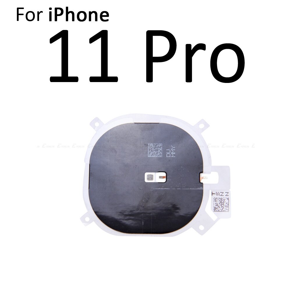 Puce NFC pour iPhone X XR XS 11 Pro Max sans fil chargeur panneau bobine autocollant avec bouton de Volume câble flexible