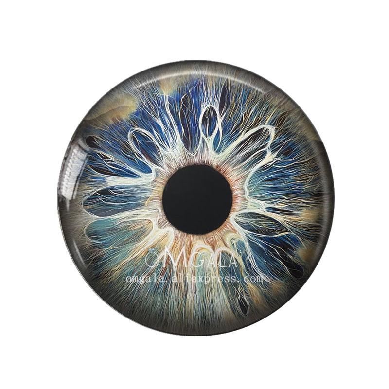 5 Paare/Beutel 14 mm Augenchips, geeignet für Bly das Puppe, superdünne Pupillen-Glascabochons, DIY-Zubehör, Großartikel Ich bin: Grau