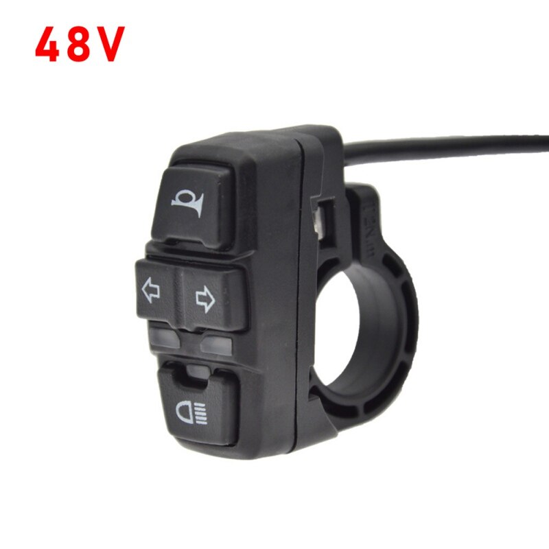 3 IN 1 Electric Vehicle Bike Switch Horns Scooters Electric Bike Left Right Turn Swicth with Lights Sign Bicycle Parts outdoor: 48V