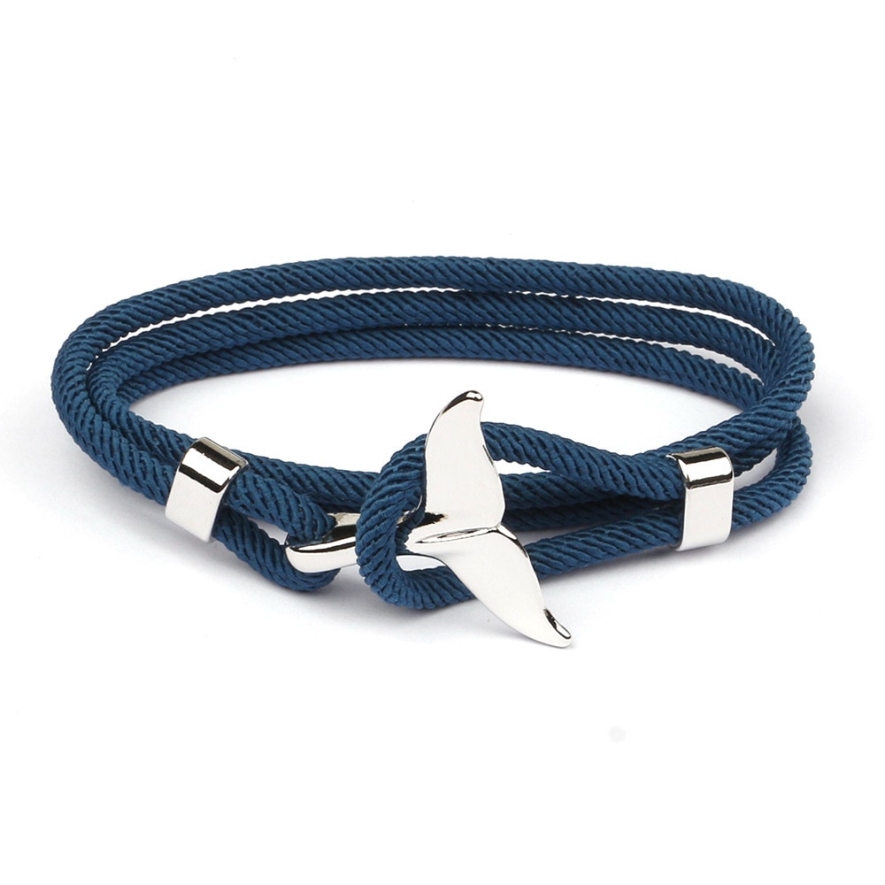 Wal Schwanz Armbinde Handgemachte Seil Armbänder Für Frauen Pulseras Schmuck Einstellbare Charme Bracciali Donna Anker Männer Zubehör