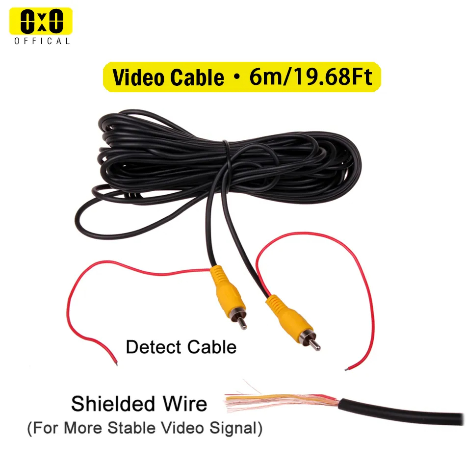 Cable de extensión de vídeo RCA macho a macho, 6 metros, 10M, 15M, con Cable de disparo para cámara de respaldo de coche y camión, vista trasera, estacionamiento