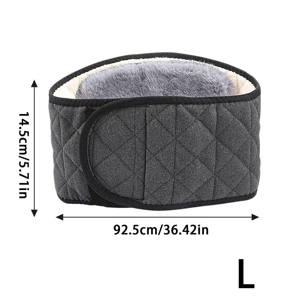 Cinto de cintura quente térmico de pelúcia aquecedor de cintura confortável volta mais quente cinto para homens mulheres inverno quente cintura cinto elástico: Preto