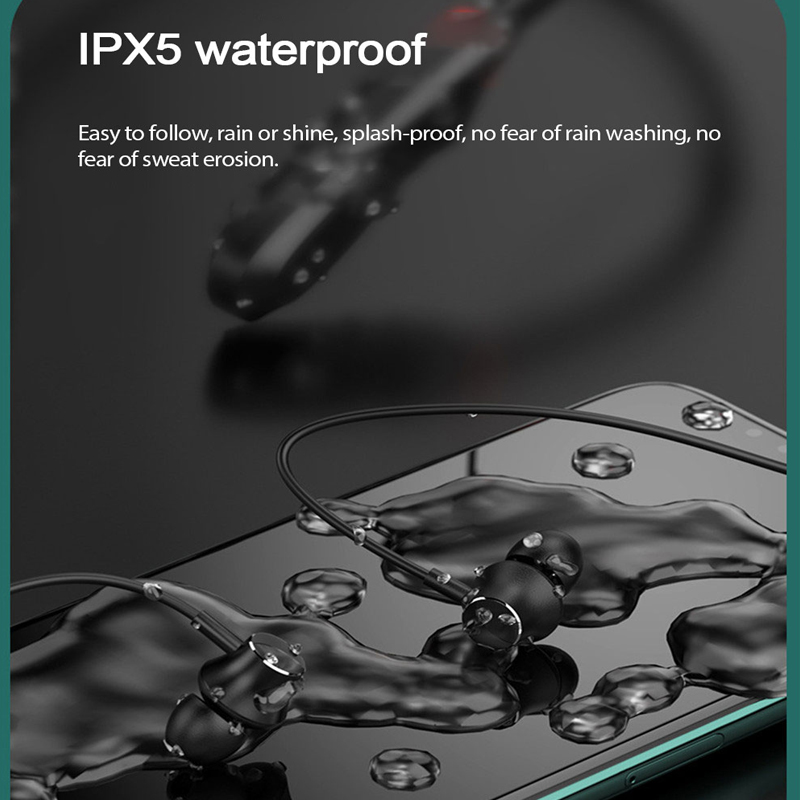 Magnetiska trådlösa bluetooth 5.1 hörlurar halsband stereo sportheadset 100 timmar lång batteritid hörlurar hörlurar med mikrofon