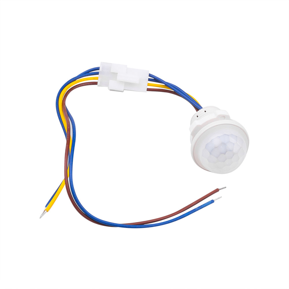 Interruptor de Sensor de movimiento infrarrojo PIR de 110V y 220V, luz de encendido y apagado automático, Detector de Sensor PIR, interruptor inteligente LED: With terminal