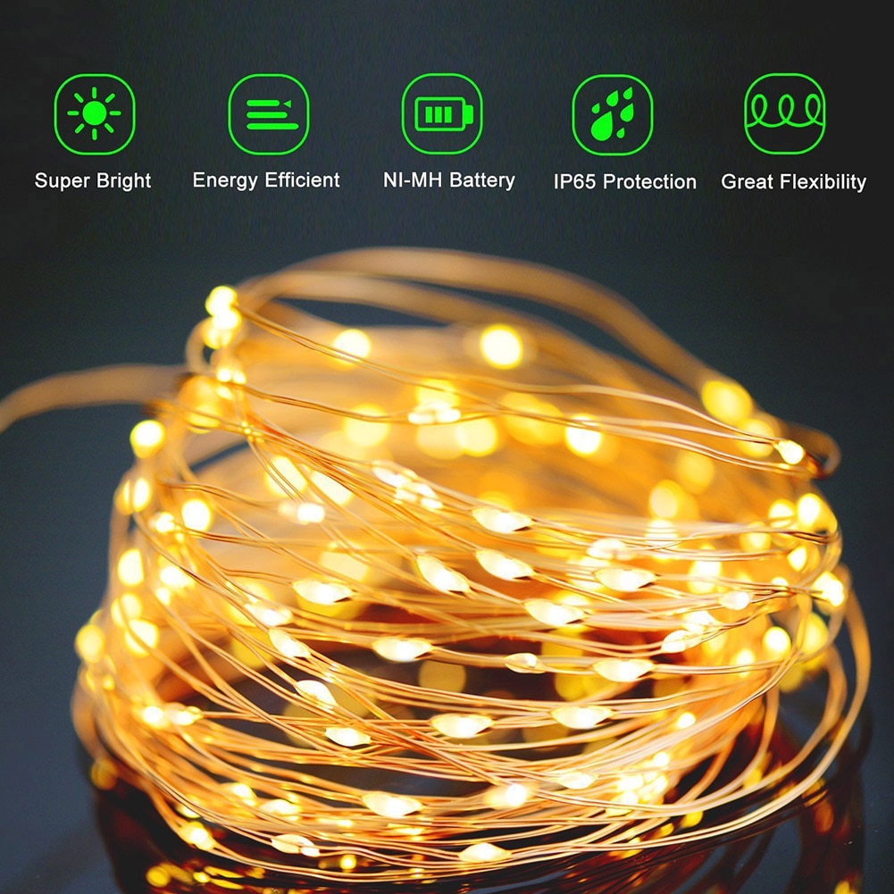 100/200 Led Solar Light Outdoor Waterdichte Solar String Lights Fairy Lamp 8 Modi Christmas Party Decor Tuin Licht