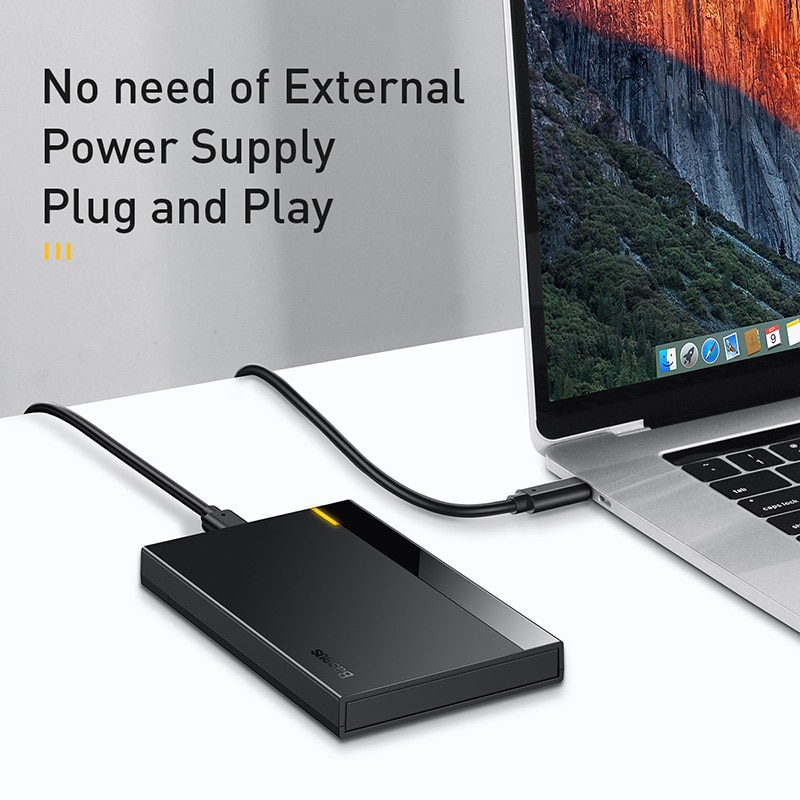 BASEUS — Boîtier disque dur, pour SATA 2,5 vers USB 3,0, adaptateur, pour SSD, Type C 3.1, HD, caddie
