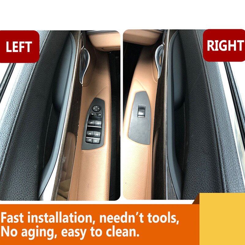 Bilindvendige dørhåndtag til bmw f01 f02 7-- serie bageste venstre højre indvendige døre panelhåndtag trækbærerbeklædning