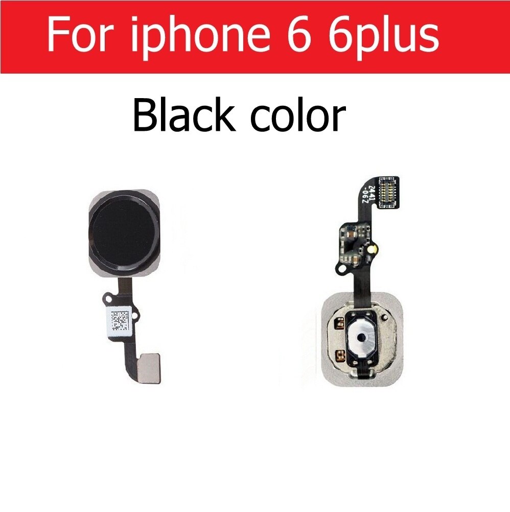 Home Button Flex Cable Assembly For iPhone 5S SE 6 6s 7 8 Plus Home Button Screen On Contral Flex Cable Replacement Repair Parts: For i6 6plus black