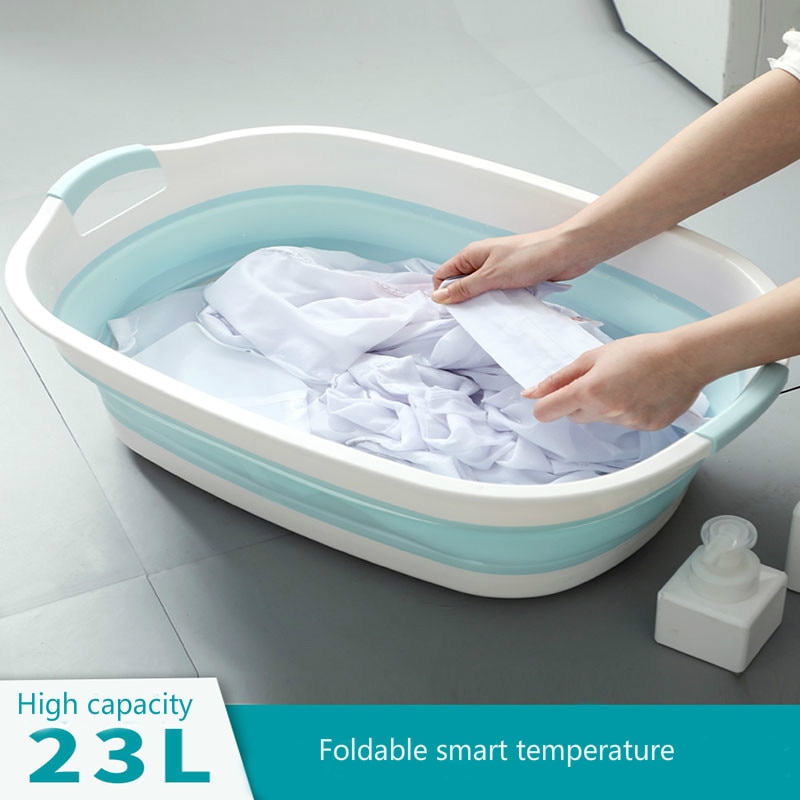 King size vaskerum hjem intelligent termostatisk bassin tyk rektangulær bassin skridsikker multifunktionelt badeværelse, der kan foldes sammen