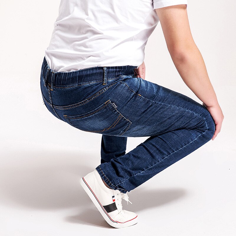 men jeans, extra fat, tight waist jeans, loose jeans Straight pants plus size L--6XL