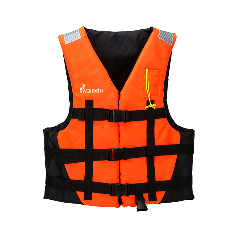 Life Vest Children Rescue Jacket Whistle Swimming Adult/Kids Life Jacket Drifting Boating Rescue Fishing Safety Watersports wear: Orange / XL