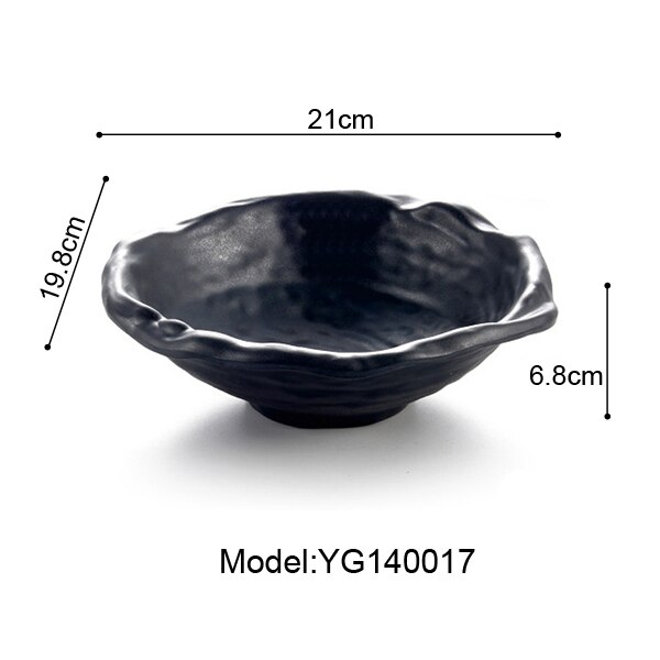 Imitert porselen frost melamin servise oval skål japansk restaurant kaos stor skål  a5 melamin skåler melamin servise: Yg140017