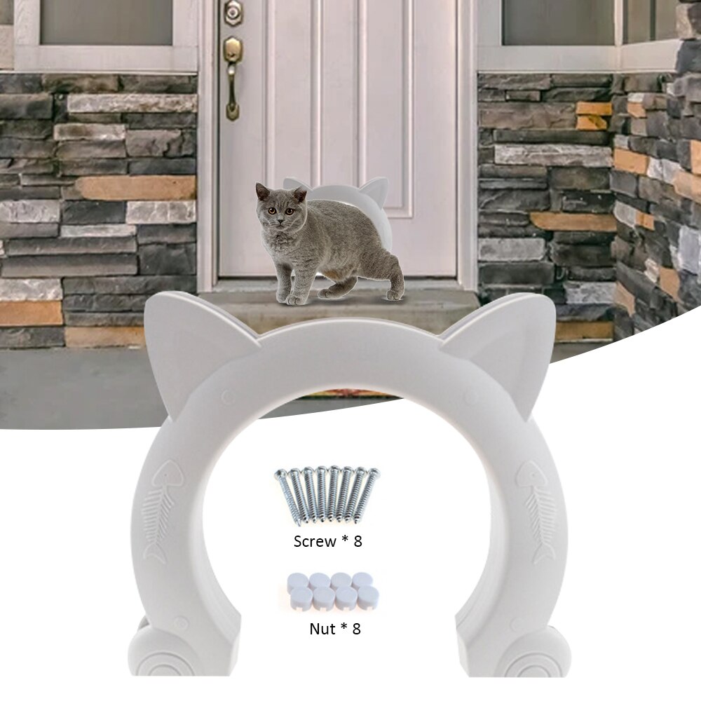 Cat Safe Door Training Toy Plastic Small Gate Cute Small Medium Large Dog Door Pet Supplies for Wall Interior Exterior