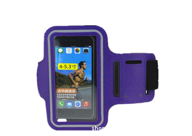 Xnyocn Universal Waterproof Running Gym Sport Adjustable Armband For iPhone 7 8 6 6S Samsung S7 S6 S5 Arm band Holder Bag Cases: Purple 