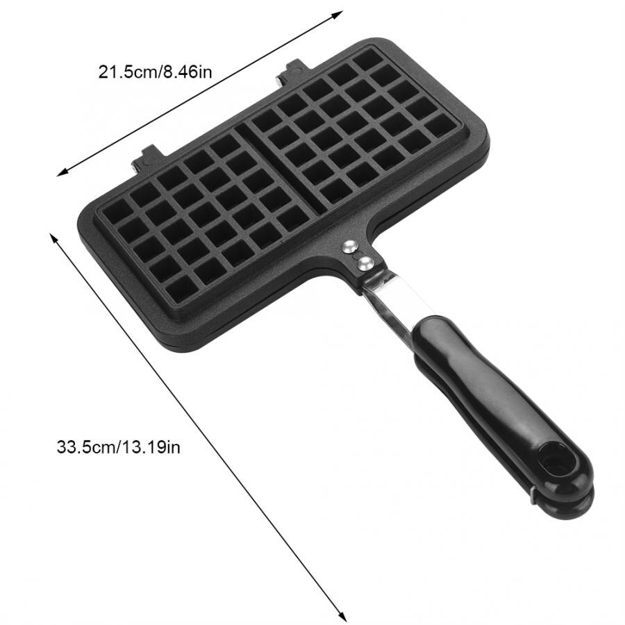 Non-Stick Waffle Maker Mold Dual Head Iron Waffle Baking Plate Home Kitchen Gas Pan Bubble Egg Cake Oven Breakfast Machine