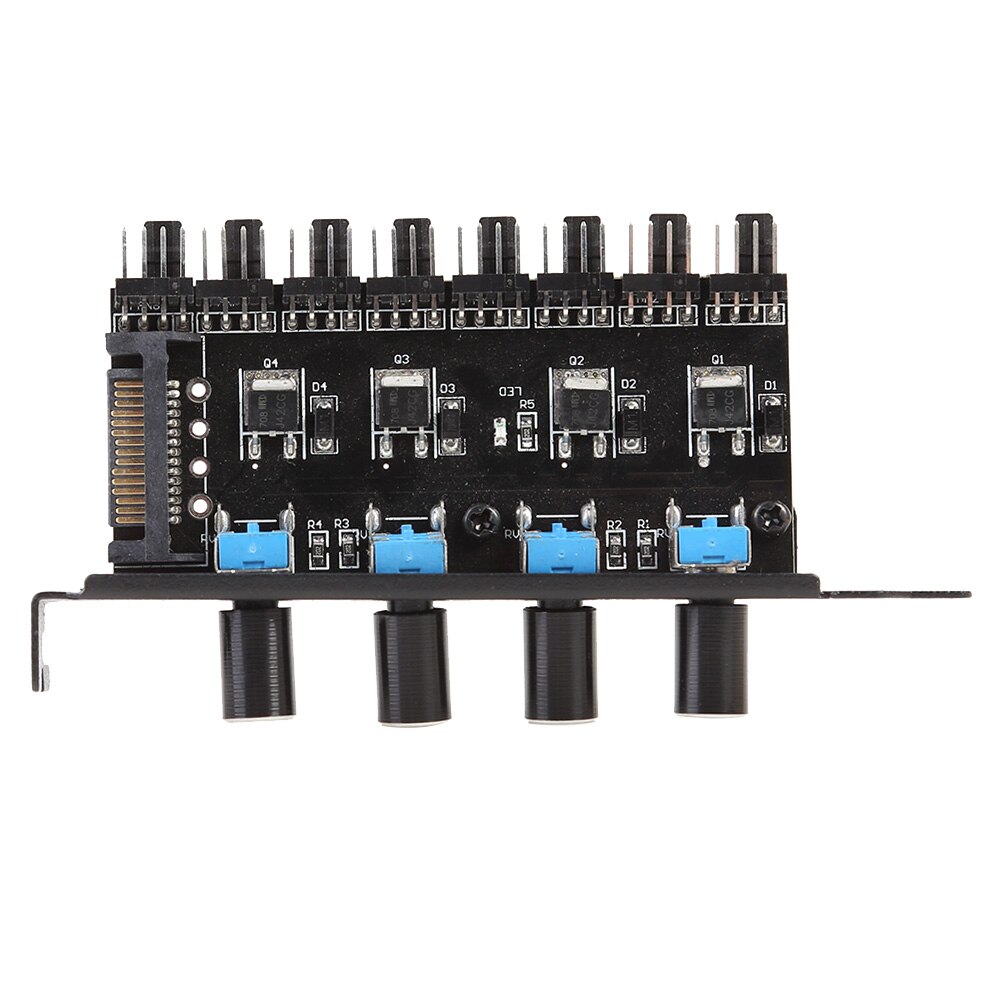 8 Channels 12V 4Pin PC Cooling Fan HUB SATA/IDE Power Supply Knob Chassis Radiator Speed Controller for CPU PC Case Chassis