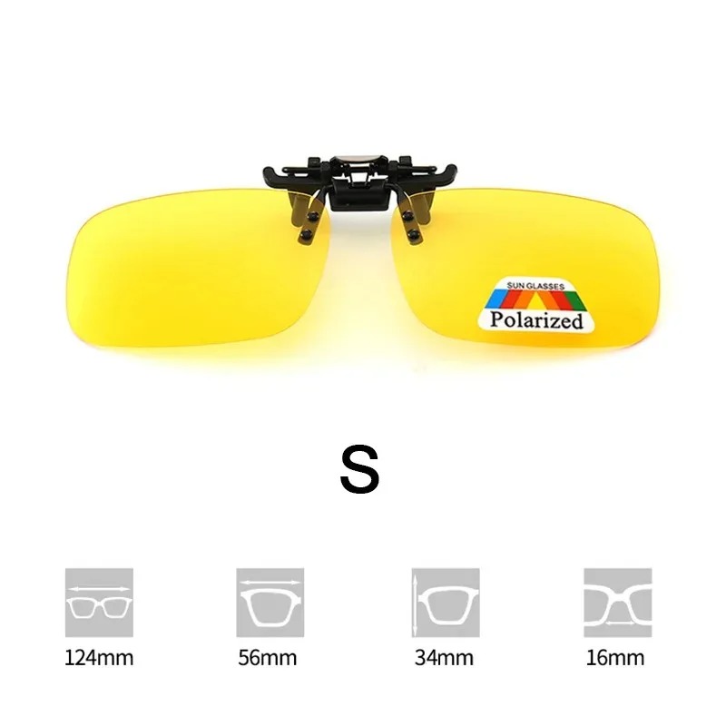 Polarized Clip Sunglasses Myopia Glasses Clip Driver Fishing Night Vision Myopia Clipon Sun Shading Eyeglasses