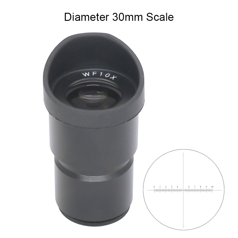 WF10X Wide Field Eyepiece Optical Lens for Stereo Microscope 10X WF10X/20 Field of View 20mm with or without Cross Reticle: 30mm with Scale