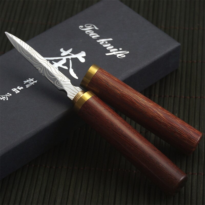 Stainless Steel Tea Knife Needle Pick With Wood Handle Puer Tea Tools Cone Needle Breaking Prying Tea Brick Tool