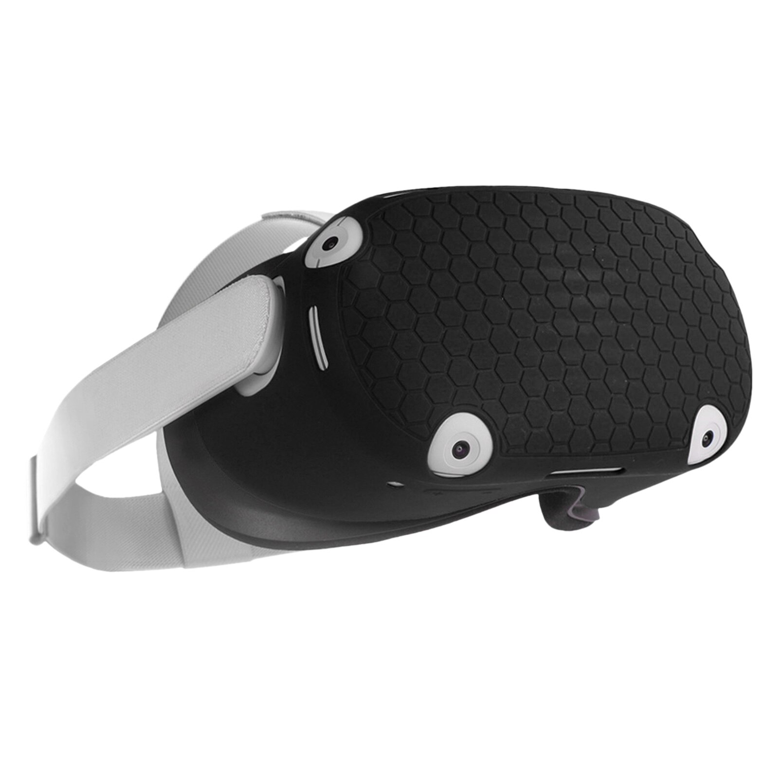 Custodia protettiva per cuffie VR custodia protettiva in Silicone morbido antipolvere custodia facile da installare accessori da gioco solidi per Oculus Quest 2: Black