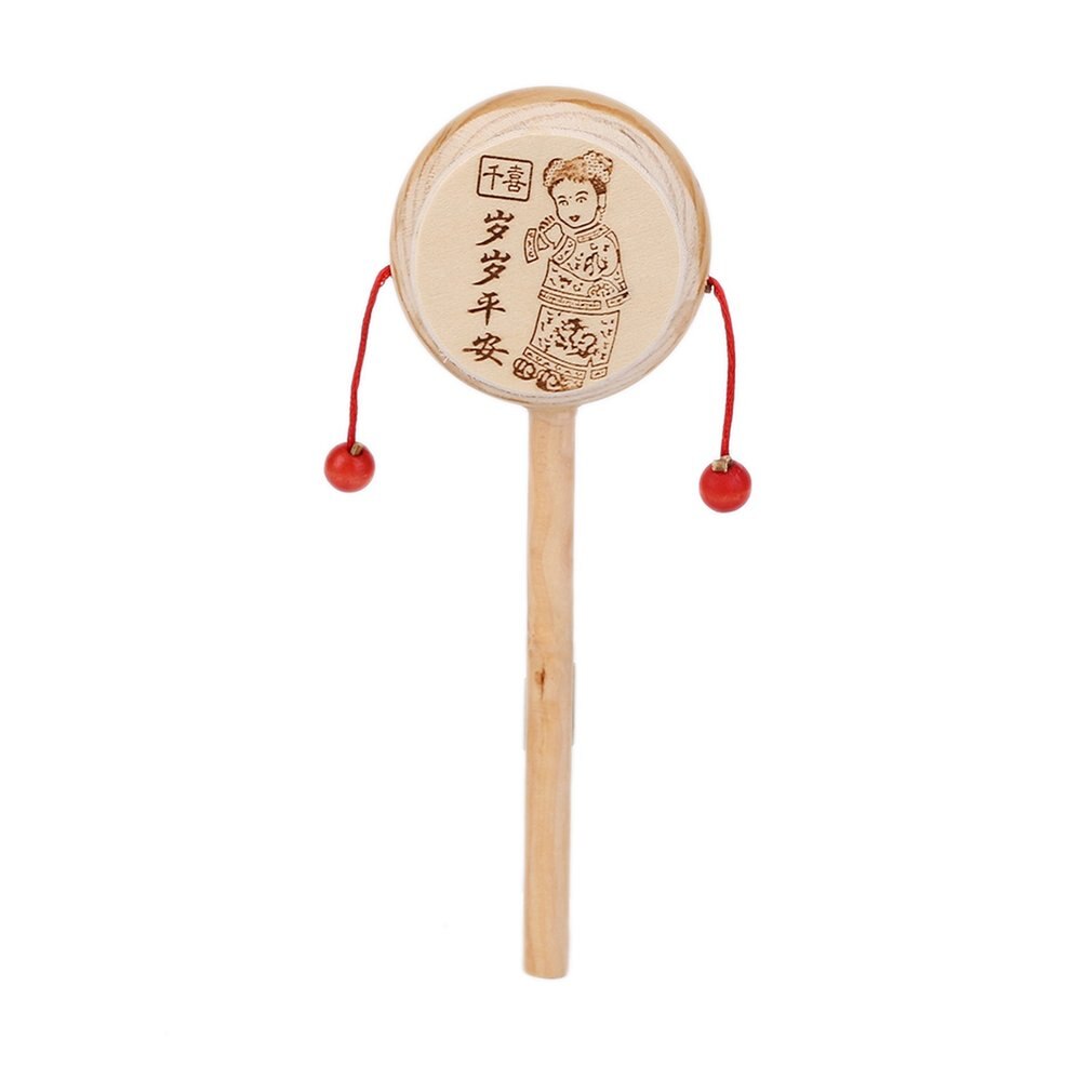 ! Baby Kids Child Wood Rattle Drum Instrument Child Musical Toy Chinese Styles