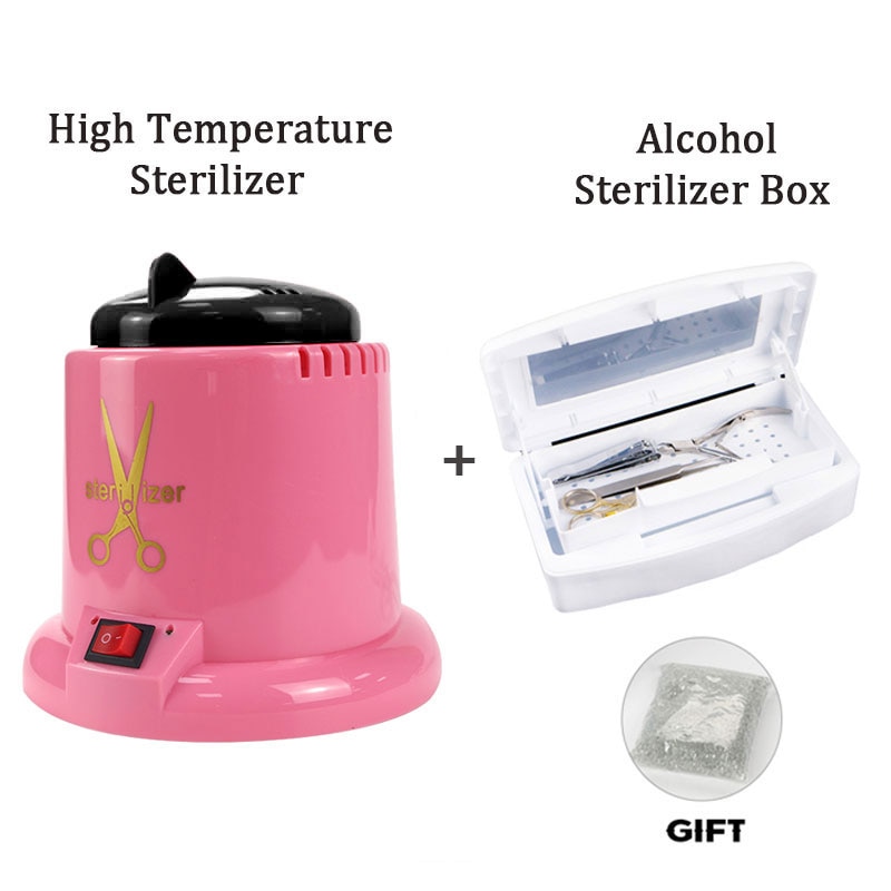 Steriliseringsbox för verktygsdesinfektion för pincett salong spik metallverktyg desinfektionsapparat sterilisator för manikyr alkoholsterilisering