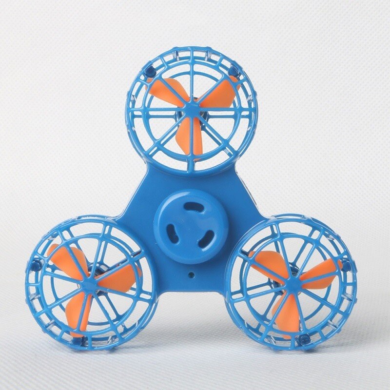 Spinner volant jouet Spinner fléchettes Mini Rechargeable automatique rotatif à basse vitesse volant Fidget Spiner jouets anti-pression jouet: Bleu