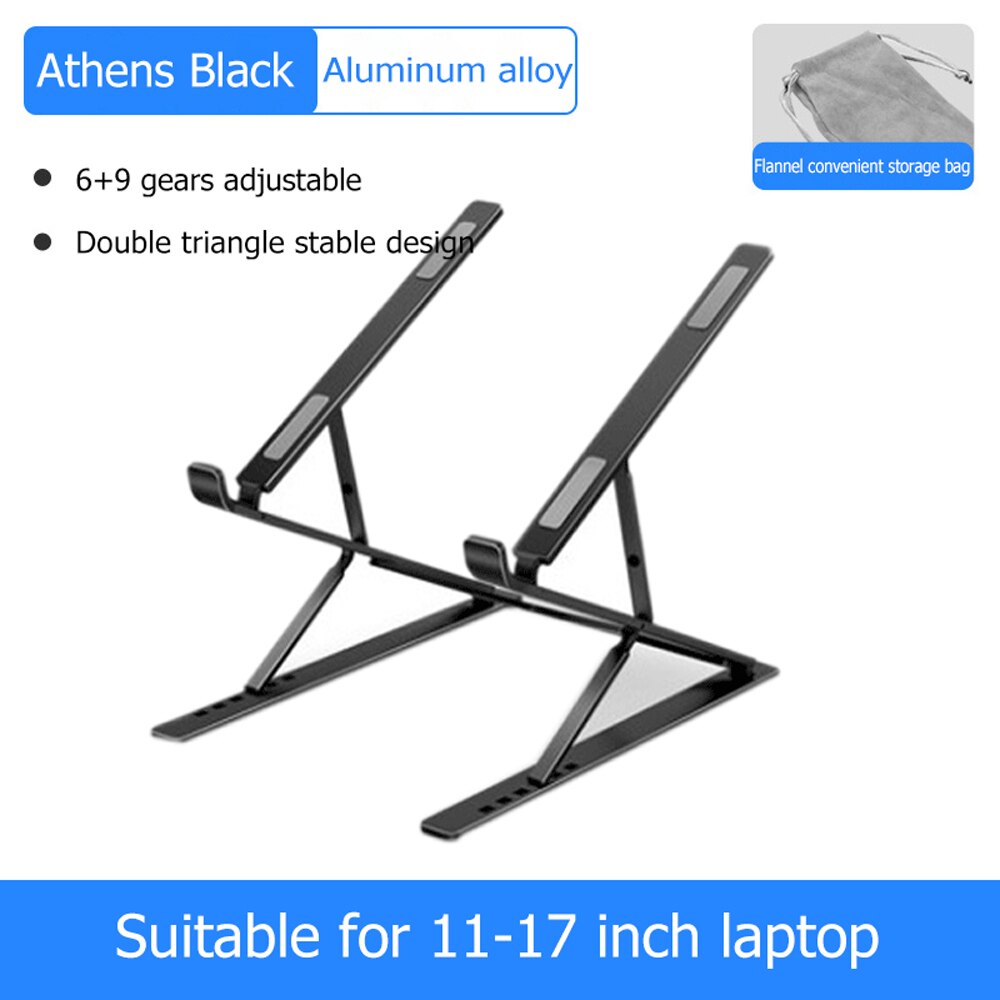 Bärbart stativ för bärbar dator justerbart hopfällbart datorkylningsfäste bärbar datorhållare stöd för bärbar datorställning för macbook pro air dell