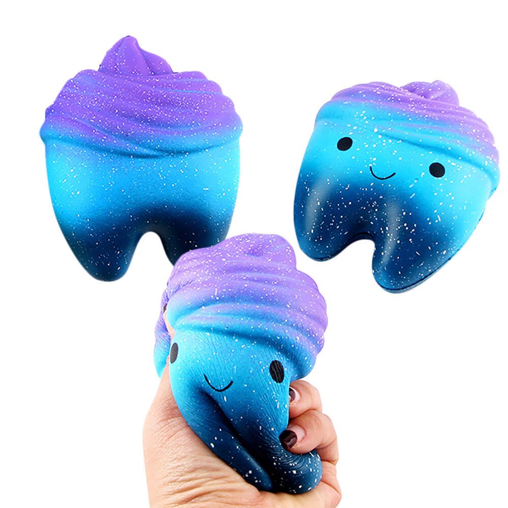 Besegad Kawaii Squishy Jumbo Karikatur Zähne Knebel Praktische Witze Spielzeug Squish Antistress Langsam steigend Kuchen quetschen Günstige Squishies