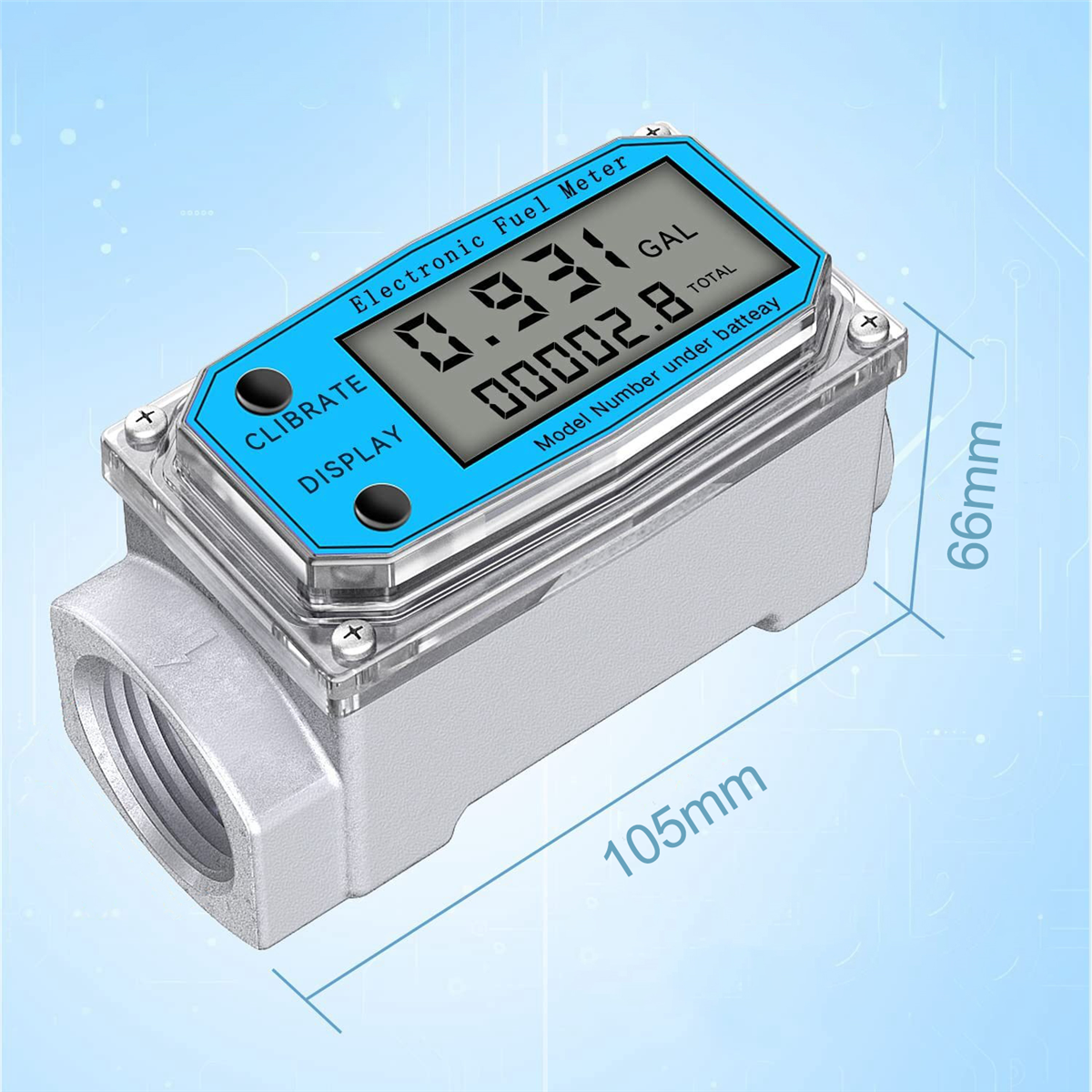 Digitale turbine wasser durchfluss messer digitale lcd anzeige mit npt zähler und fnpt gewinde gas öl kraftstoff durchfluss messer (1 zoll)