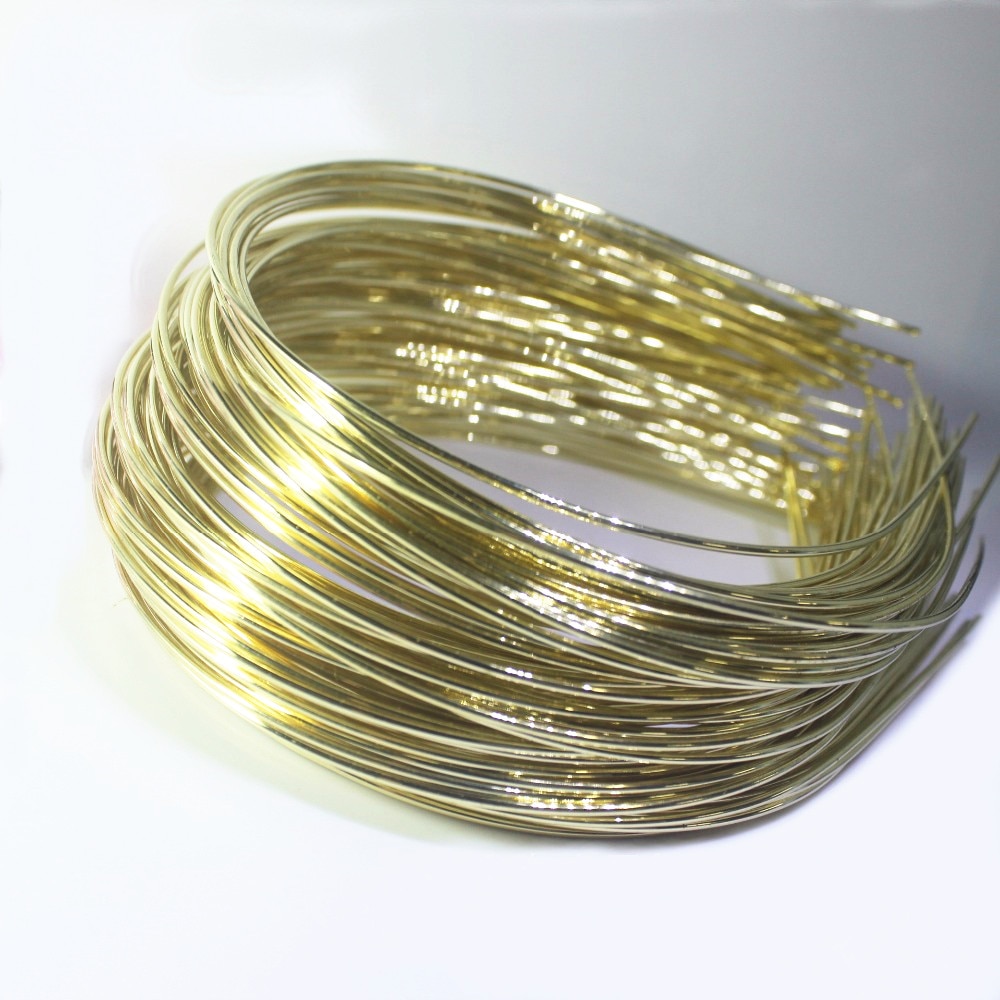 10 PCS 1.5mm Gold Rhodium Steel Wear The Beads Hair Band Headband Setting Head Wear Girl Hair Band Base For Jewelry Making