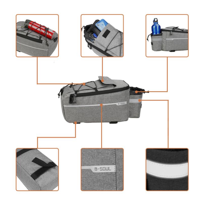 Fiets 3 In 1 Trunk Bag Road Mountainbike Bag Fietsen Double Side Rear Rack Bagagedrager Tail Seat Fietstas pack