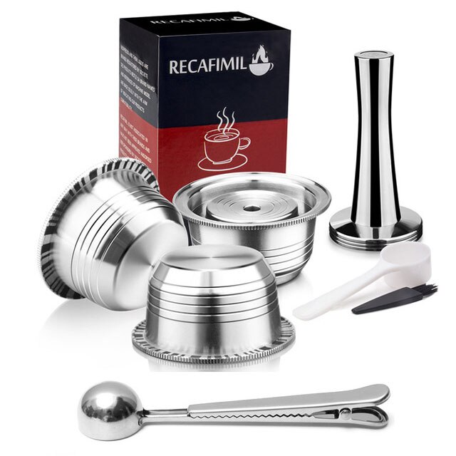 230ml genopfyldelige kaffekapsler miljøvenlige kapsler i rustfrit stål til vertuoline maskine delonghi env 150/  plus gca 1