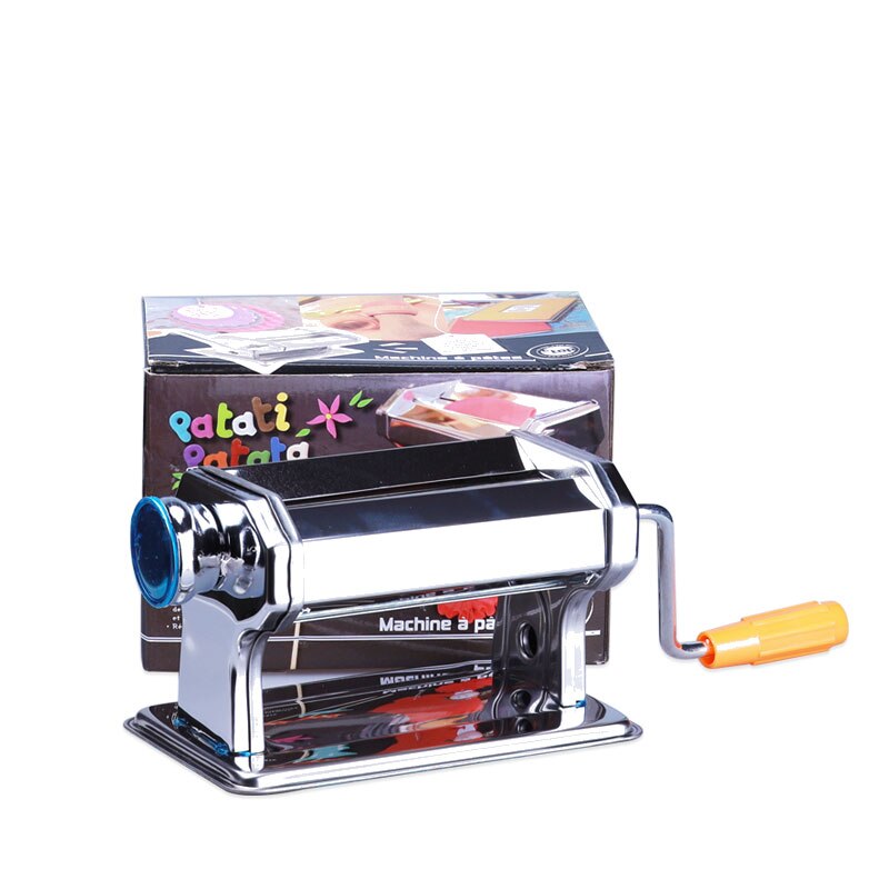 Portable Stainless Steel Craft Polymer Clay Rolling Machine Press Roller Hand Cranked Handmade Press Pasta Tools Non-Electric