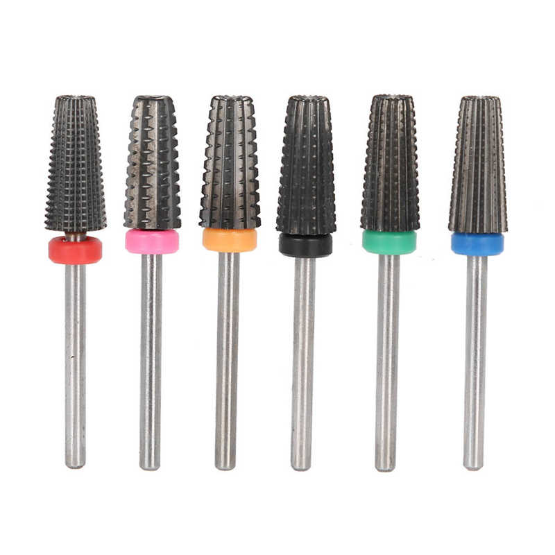 Nail Sanding Head Tungsten Steel Nail Polishing Grinding Head Dead Skin Removal Nail Drill Bits Set Nail Drill Bits