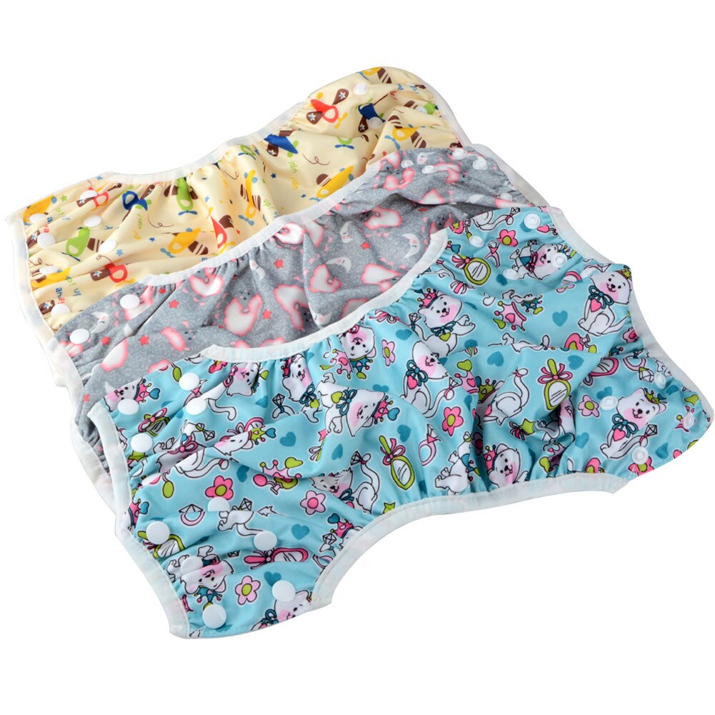 Summer Baby Swimwear Diaper Newborn Swim Trunks with Waterproof Infant Diaper Bag