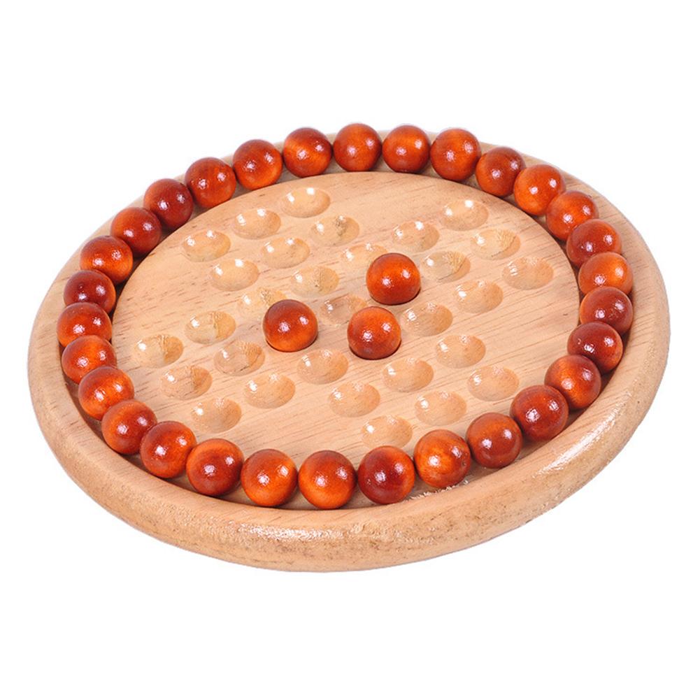 Klassieke Houten Peg Puzzel Schaakbord Kongming Iq Mind Brain Teaser Kids Toy Peuter Vroege Onderwijs Cognitie Party Speelgoed