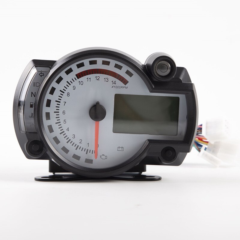 KOSO-tacómetro Digital RX2N para motocicleta, medidor de combustible con pantalla LCD, velocímetro, máximo ajustable, 299 KM/H, 7 colores