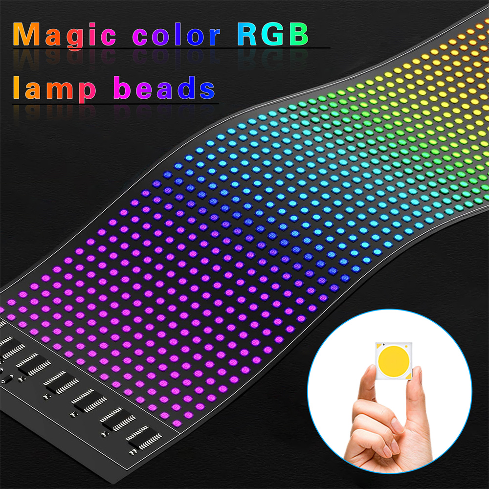 Panneau LED Matrix Pixel Panneau LED RVB USB 5V pour voiture Contrôle d'application Bluetooth Panneau de signalisation à LEDs pour voiture