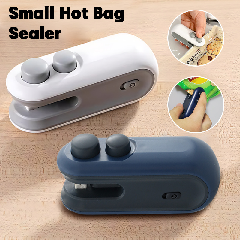 Mini handzame plastic zaksealer voor voedselzakken, warmtesealer, 2- in- 1 elektrische verpakkingssealer, usb-oplaadbare vacuümsealer