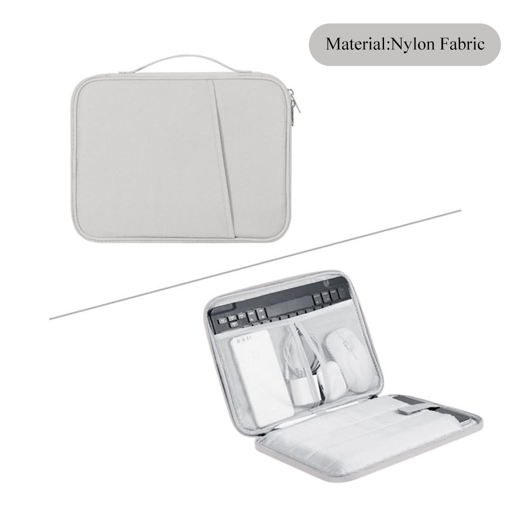 Laptoptas Voor 11-13 Inch Beschermhoes Voor Tablet Hoes Gewatteerde Draagtas Geschikt Voor Ipad Macbook Xiaomi Asus Huawei Lenovo: 11-inch / Beige