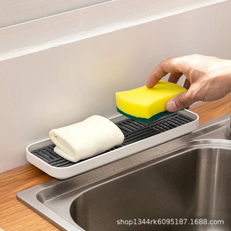 Keuken Spons Afvoerrek Vaatdoek Opslaghouder Plastic Utility Plank voor Schuursponsje Droogspons Afwasdoek