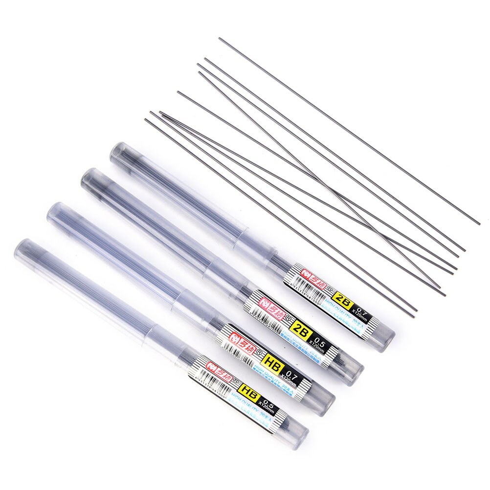 0.5 mm / 0.7 mm 11CM 2B/HB Pencil Lead a Refill Tube Automatic Pencil